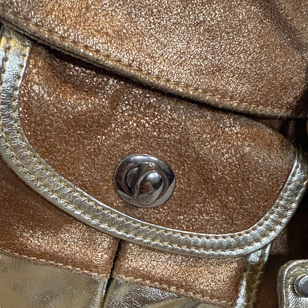 Tano Bronze and Gold Handbag - Picture 5 of 5